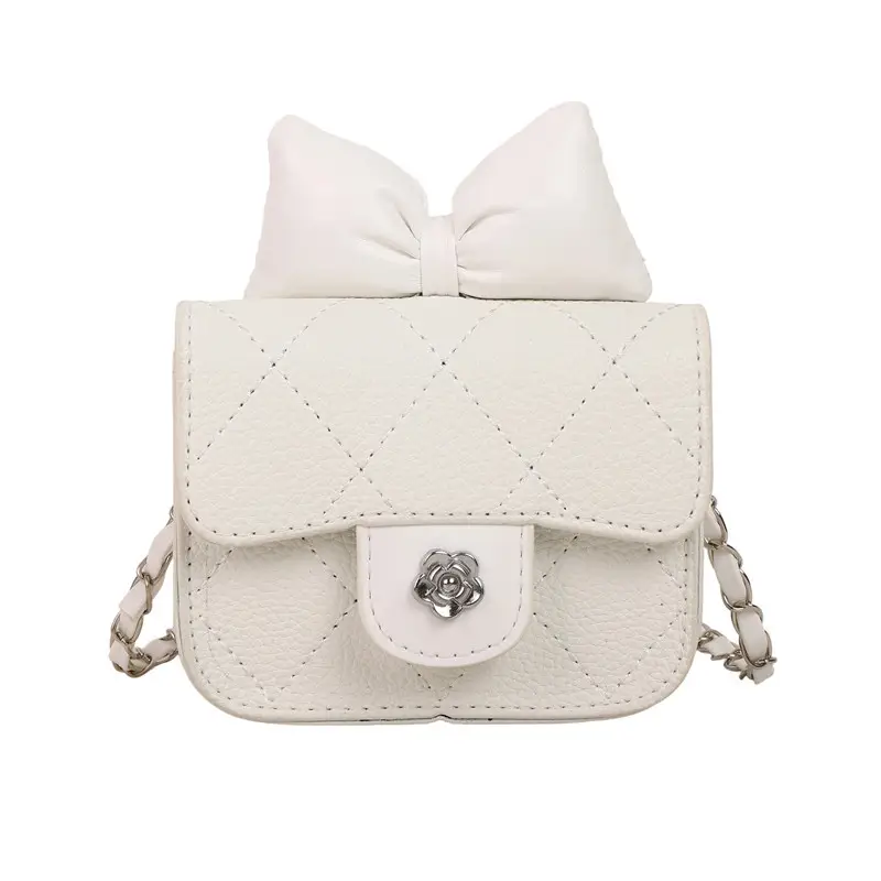 Yellow Bow Mini Chain Shoulder Bag for Women - Image 2