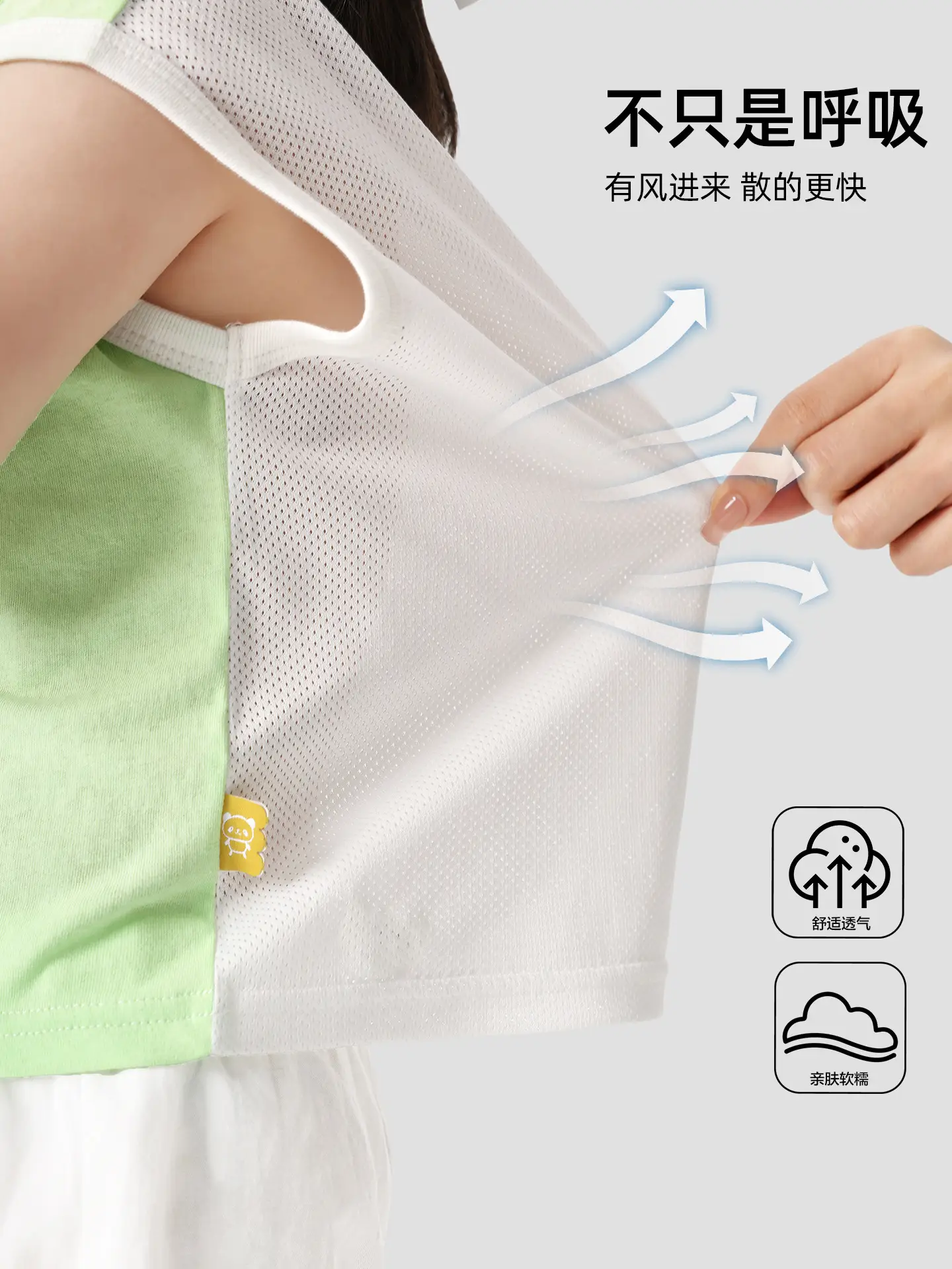 Kids White Mesh Sleeveless T-Shirt Baby Tops - Image 7