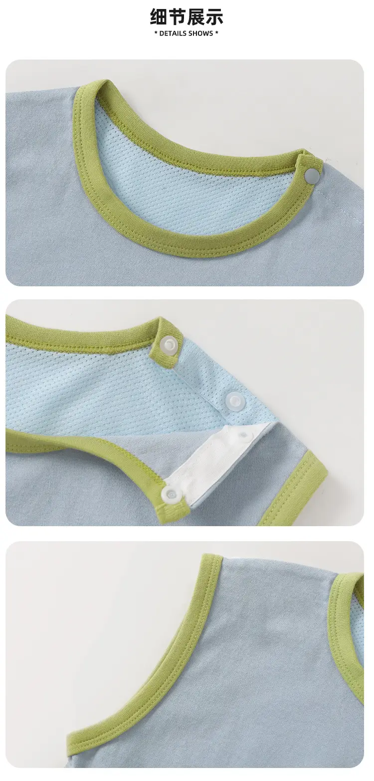 Kids White Mesh Sleeveless T-Shirt Baby Tops — feature 11