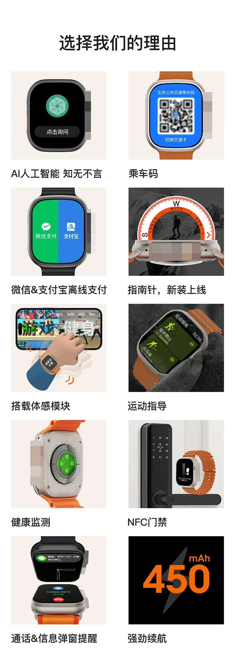 Smart Watch with Blood Pressure & BPM Display — feature 4