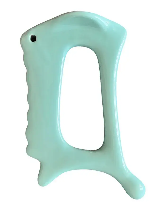 Cross-Border Korean Royrosa Ceramic Scraping Board Facial Massage Stick Facial Scraping Therapy Beauty Board Massage Tool
