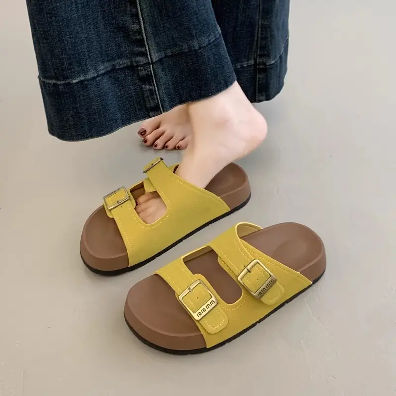 Beautiful Thick-Soled Birkenstock Shoes and Slippers for Women's Summer Outer Wear 2025 New Super Popular Versatile Casual Beach Slippers - Image 7