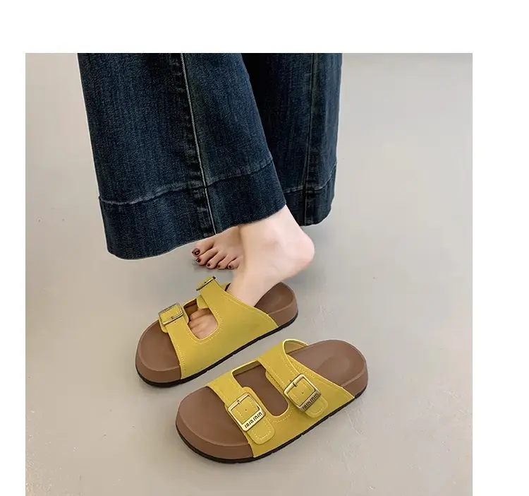 Beautiful Thick-Soled Birkenstock Shoes and Slippers for Women's Summer Outer Wear 2025 New Super Popular Versatile Casual Beach Slippers — feature 12
