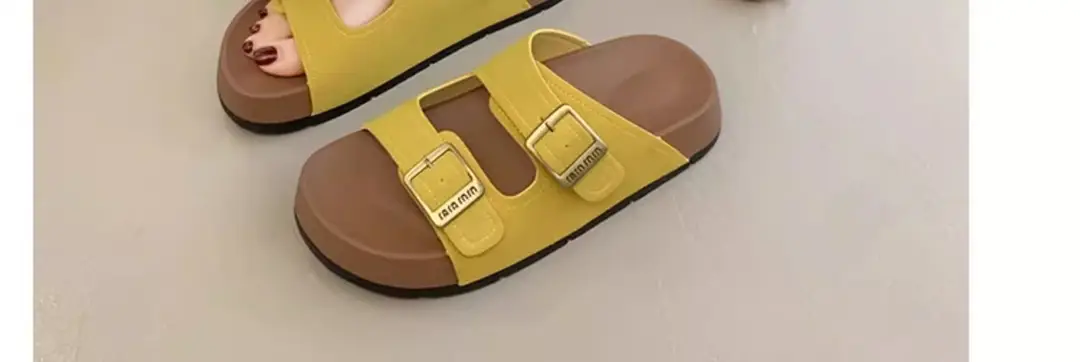 Beautiful Thick-Soled Birkenstock Shoes and Slippers for Women's Summer Outer Wear 2025 New Super Popular Versatile Casual Beach Slippers — feature 14