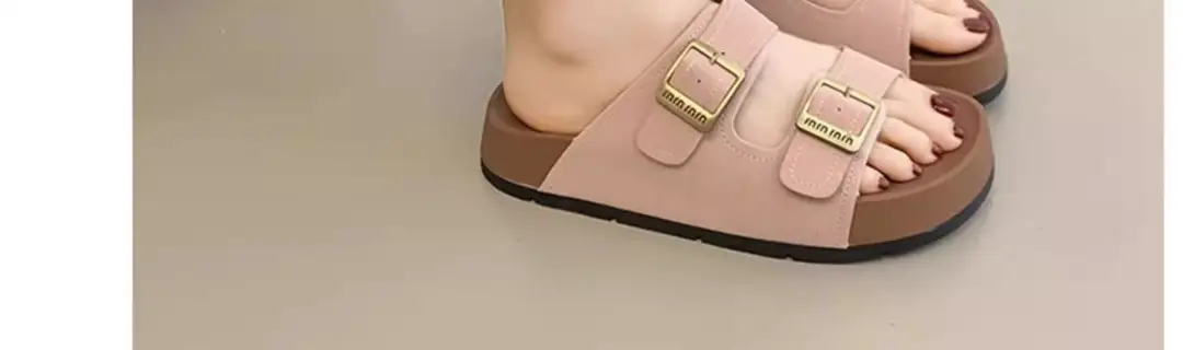 Beautiful Thick-Soled Birkenstock Shoes and Slippers for Women's Summer Outer Wear 2025 New Super Popular Versatile Casual Beach Slippers — feature 17