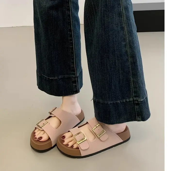 Beautiful Thick-Soled Birkenstock Shoes and Slippers for Women's Summer Outer Wear 2025 New Super Popular Versatile Casual Beach Slippers — feature 19