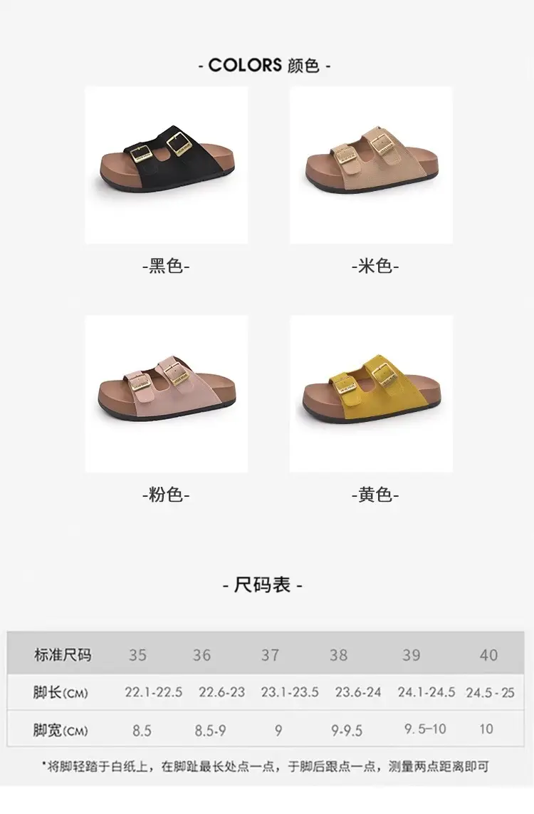 Beautiful Thick-Soled Birkenstock Shoes and Slippers for Women's Summer Outer Wear 2025 New Super Popular Versatile Casual Beach Slippers — feature 5