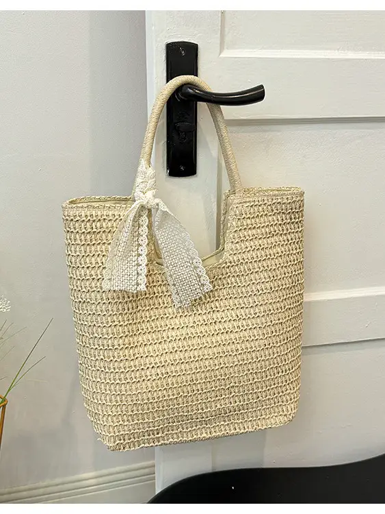 Hollow Straw Beach Bag Large Capacity Summer Casual Tote
