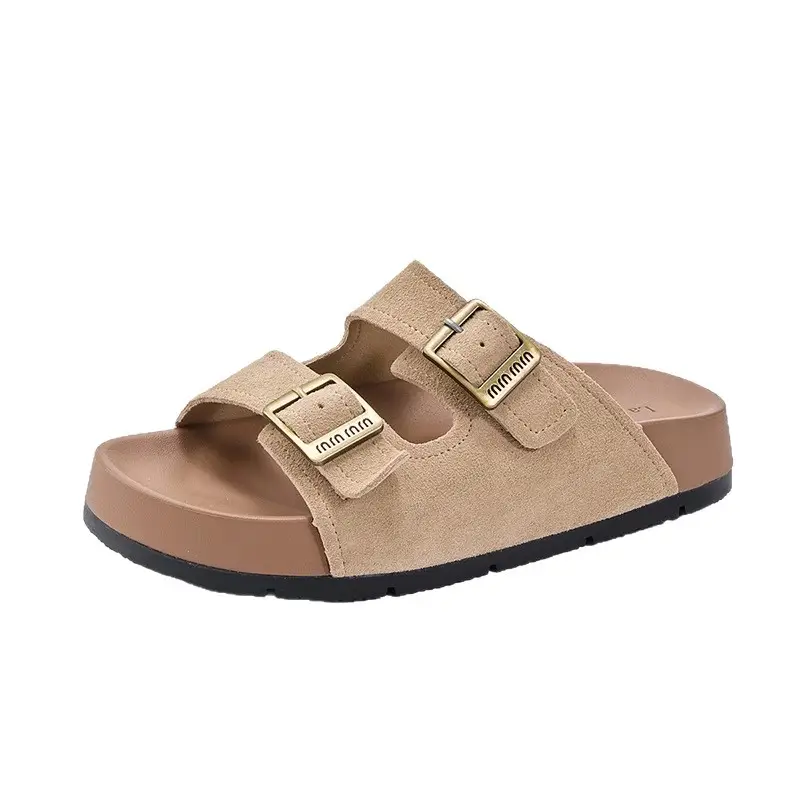 Platform Thick-Soled Slippers for Women's Summer Outer Wear Ins Trend 2025 New Retro with Skirt Heightening Birkenstock Sandals - Image 9