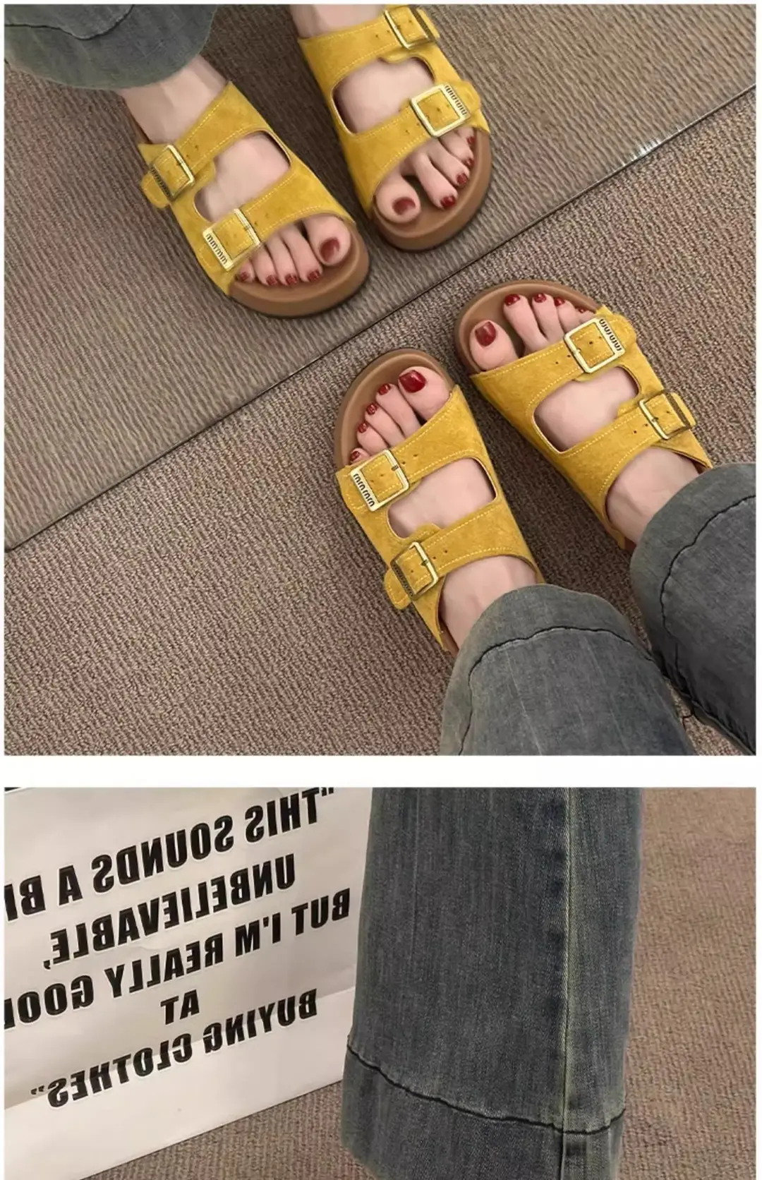 Platform Thick-Soled Slippers for Women's Summer Outer Wear Ins Trend 2025 New Retro with Skirt Heightening Birkenstock Sandals — feature 11