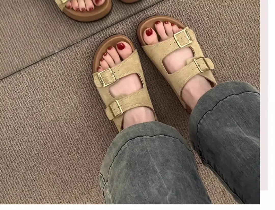 Platform Thick-Soled Slippers for Women's Summer Outer Wear Ins Trend 2025 New Retro with Skirt Heightening Birkenstock Sandals — feature 5