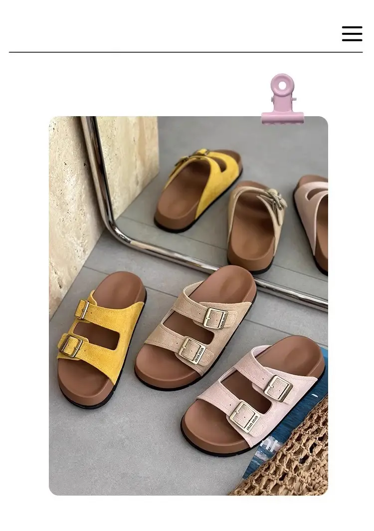 Women Red Birkenstock Slippers Summer Outer Wear 2025 — feature 2