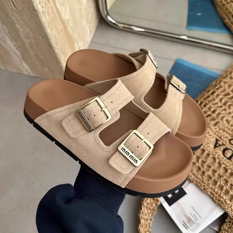 Women Red Birkenstock Slippers Summer Outer Wear 2025 - Image 2