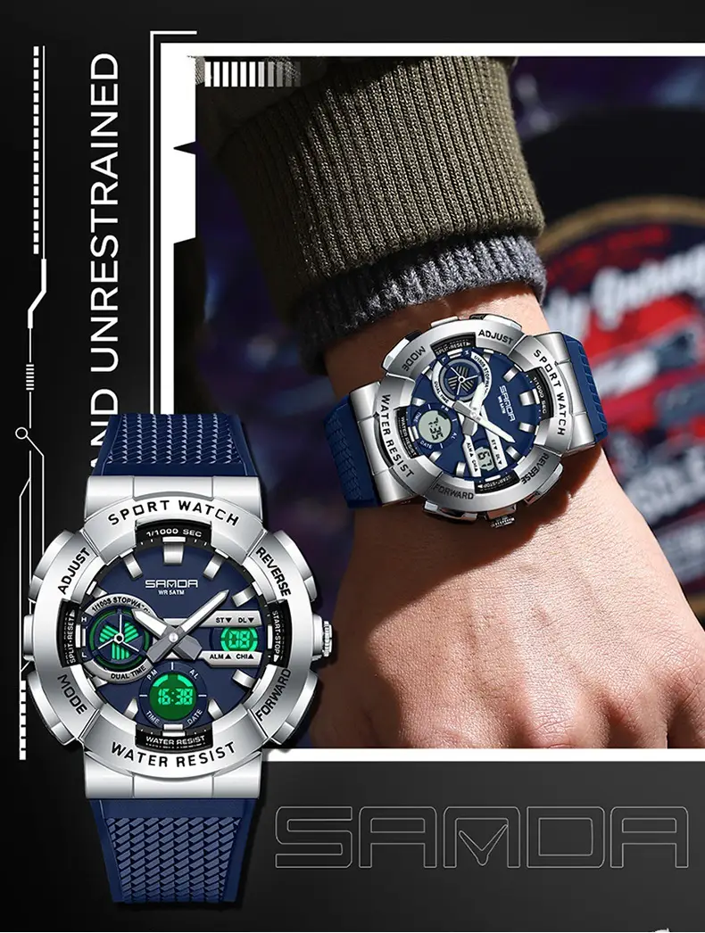 Sanda Multi-Function Outdoor Swimming Watch 110m Waterproof — feature 27