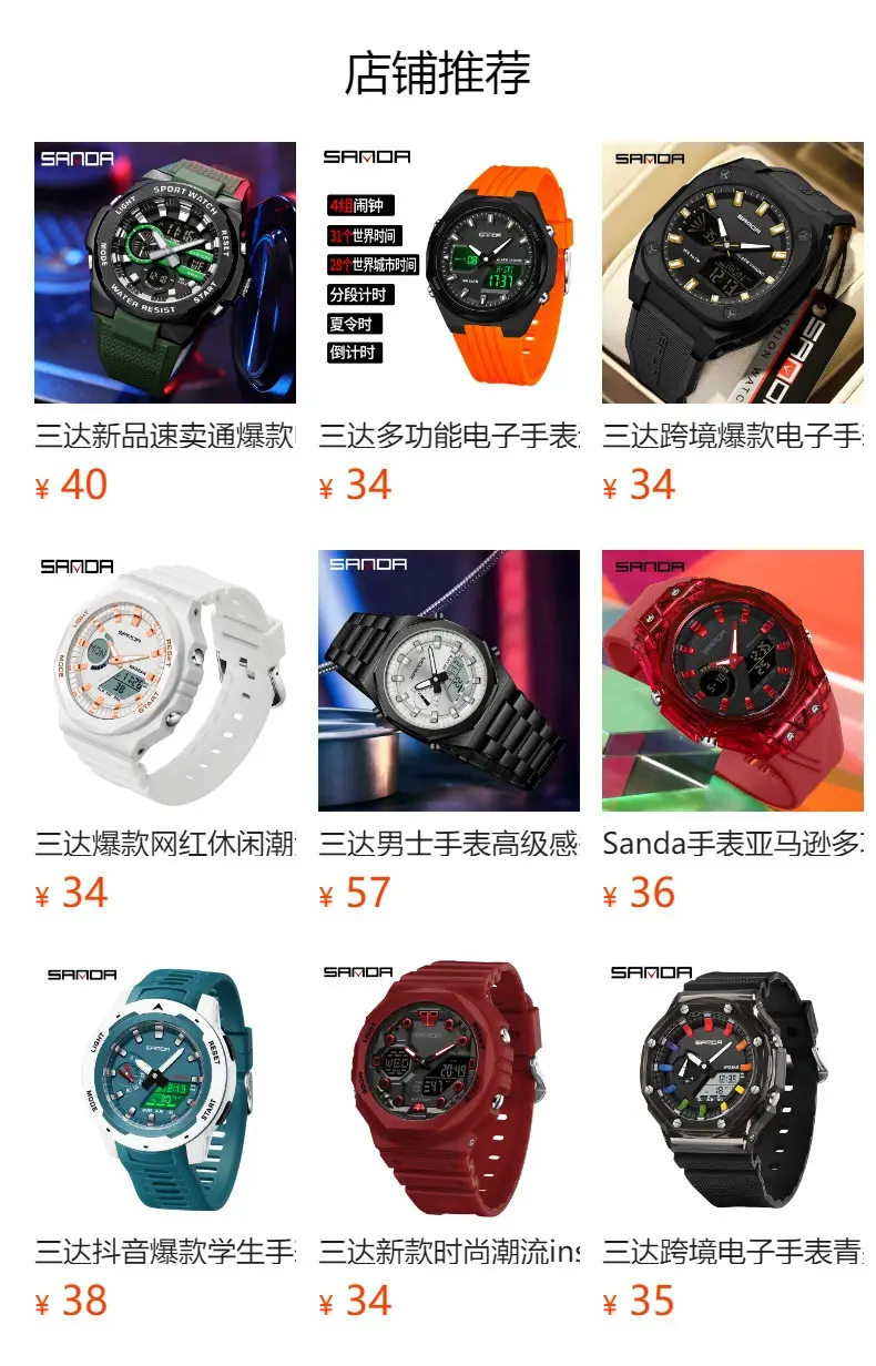 Sanda Multi-Function Outdoor Swimming Watch 110m Waterproof — feature 3