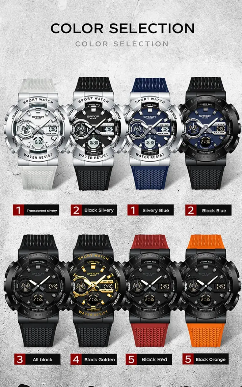 Sanda Multi-Function Outdoor Swimming Watch 110m Waterproof — feature 32