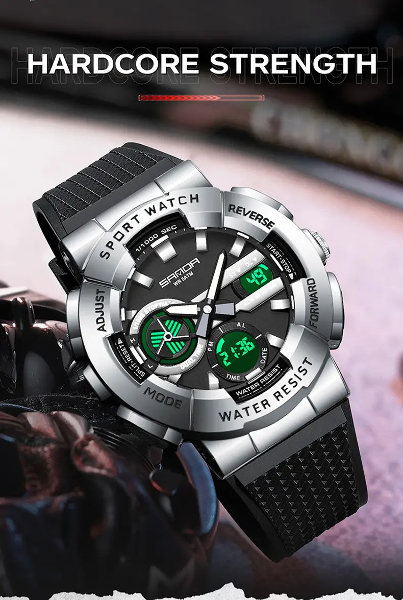 Sanda Multi-Function Outdoor Swimming Watch 110m Waterproof — feature 41