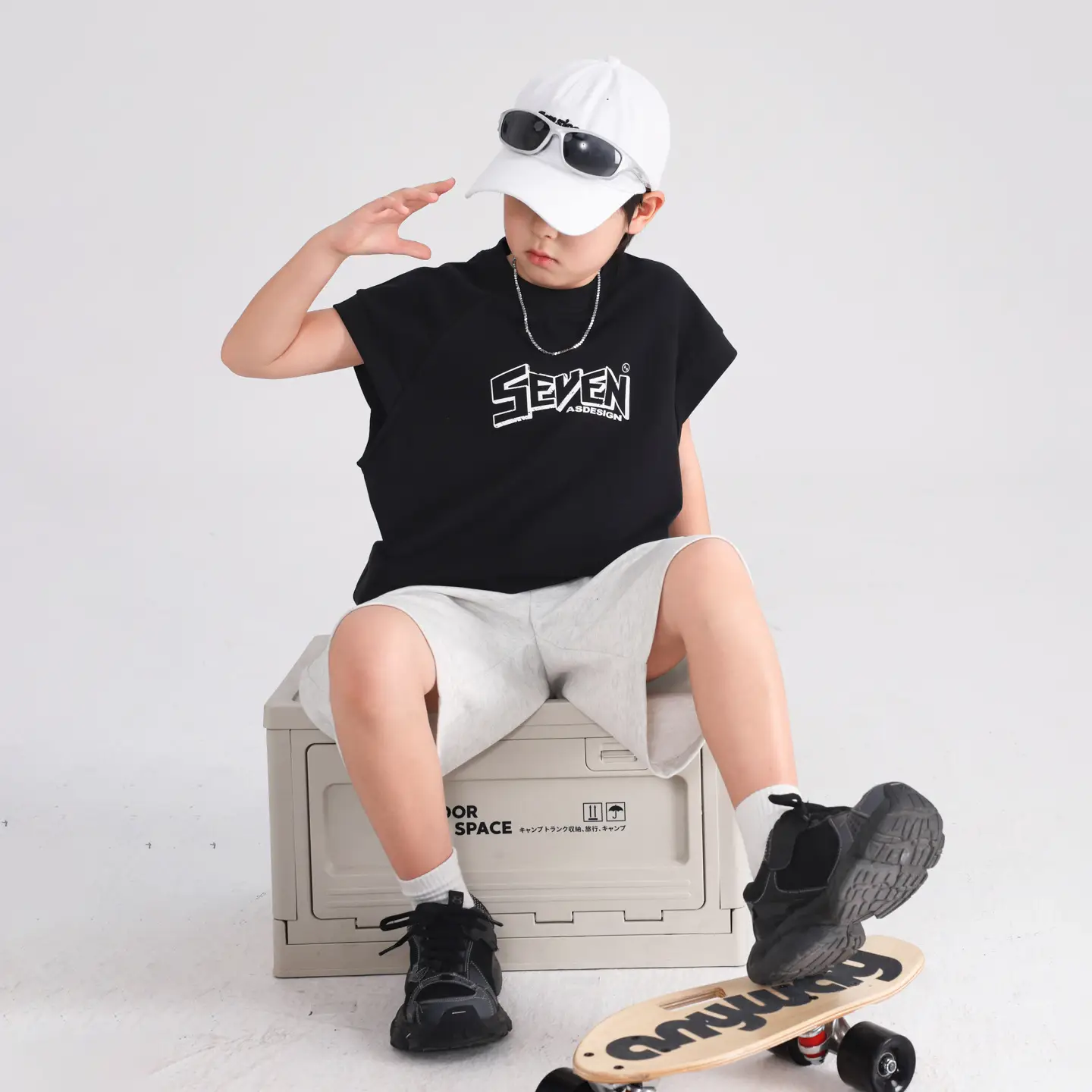 Boys Sleeveless Pure Cotton Vest T-Shirt White 2026 - Image 5