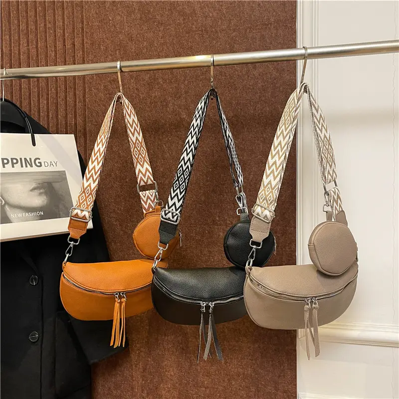 Women's Lightweight Crossbody Bag with Wide Strap - Image 7