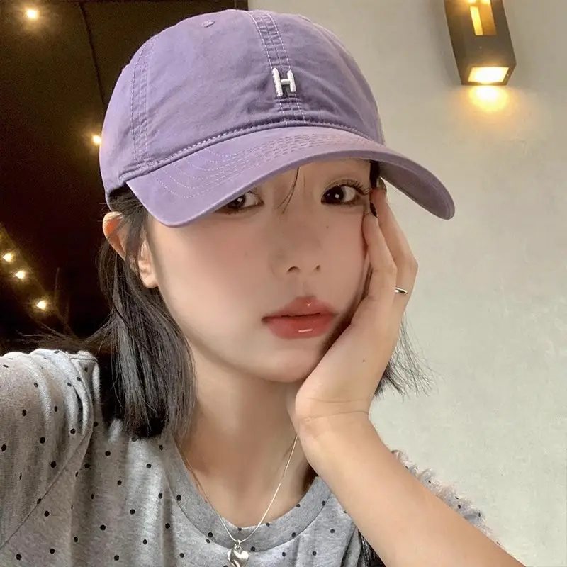 Purple Letter Embroidered Baseball Cap for Women - Image 8