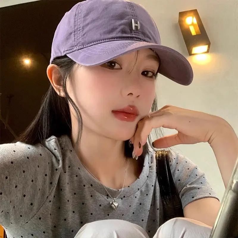 Purple Letter Embroidered Baseball Cap for Women - Image 9
