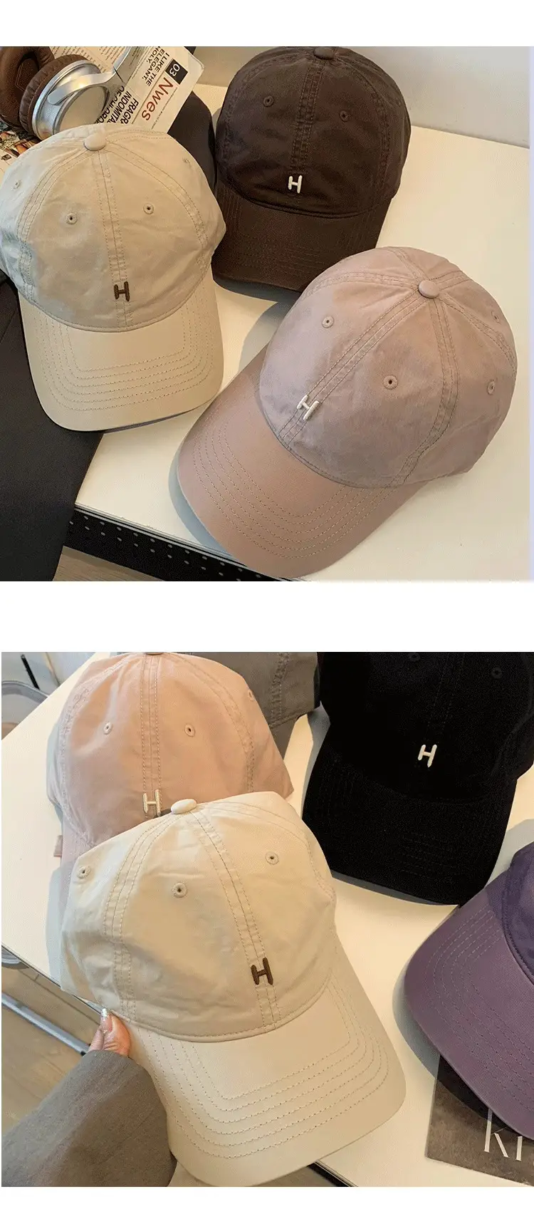 Purple Letter Embroidered Baseball Cap for Women — feature 10