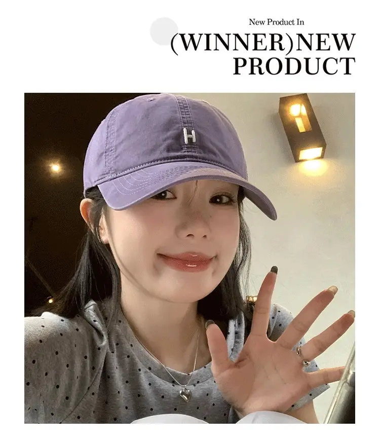 Purple Letter Embroidered Baseball Cap for Women — feature 5