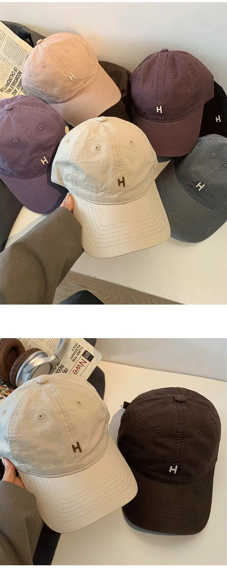 Purple Letter Embroidered Baseball Cap for Women — feature 9