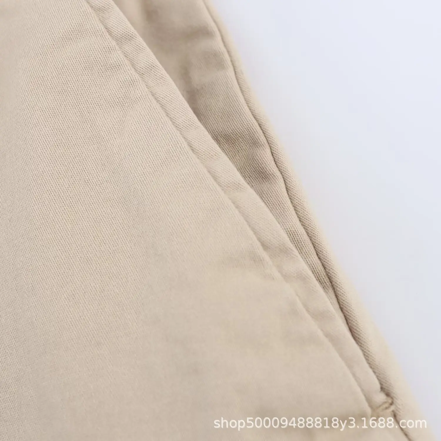 Men's White & Beige Belted Shorts 2943898 — feature 11