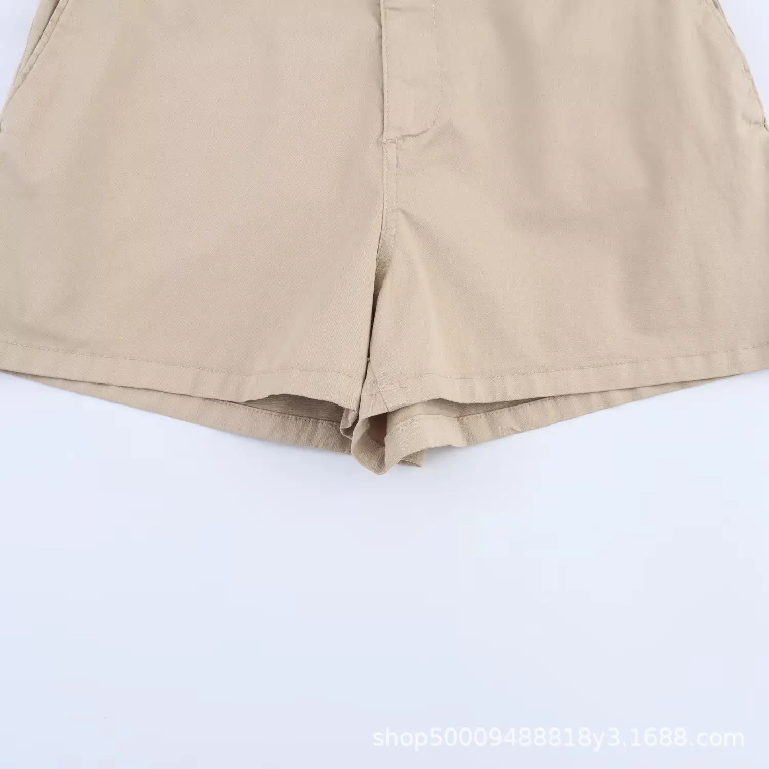 Men's White & Beige Belted Shorts 2943898 — feature 12