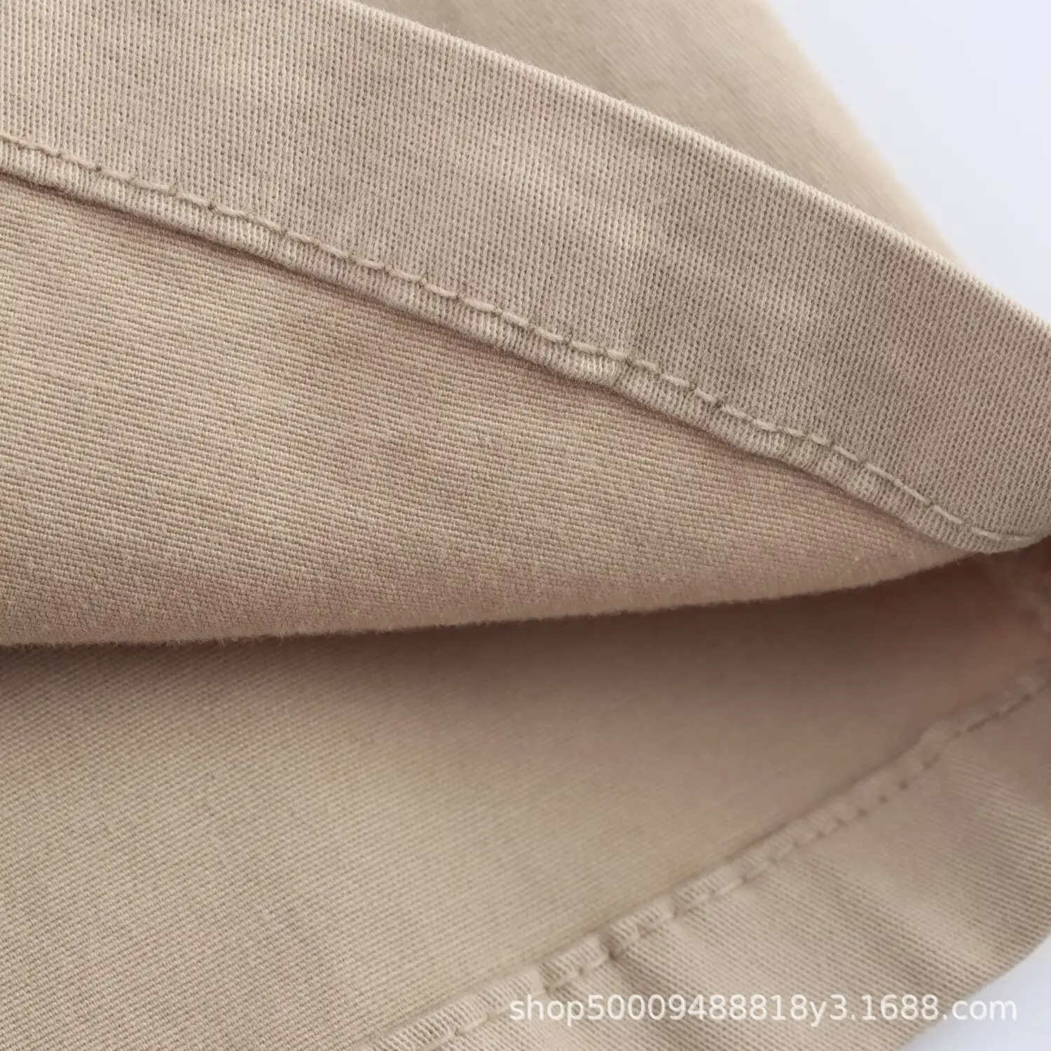 Men's White & Beige Belted Shorts 2943898 — feature 13