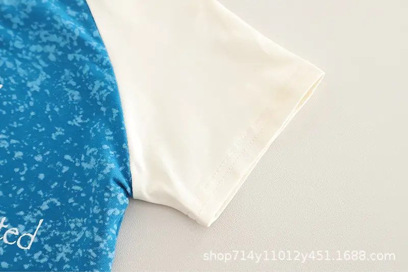 Kids Letter Print T-Shirt Shorts Set White Grey — feature 14