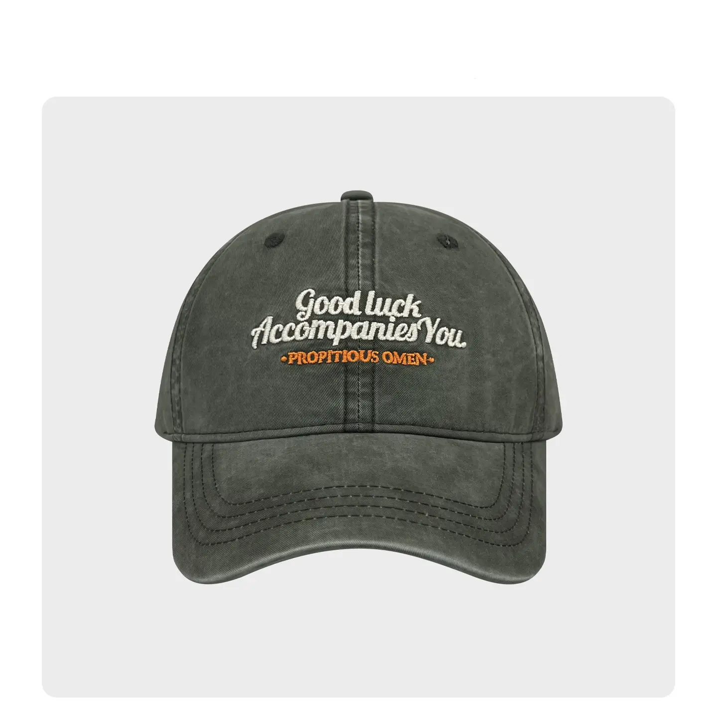 Women Washed Letter Embroidery Cap Navy 2025 - Image 3