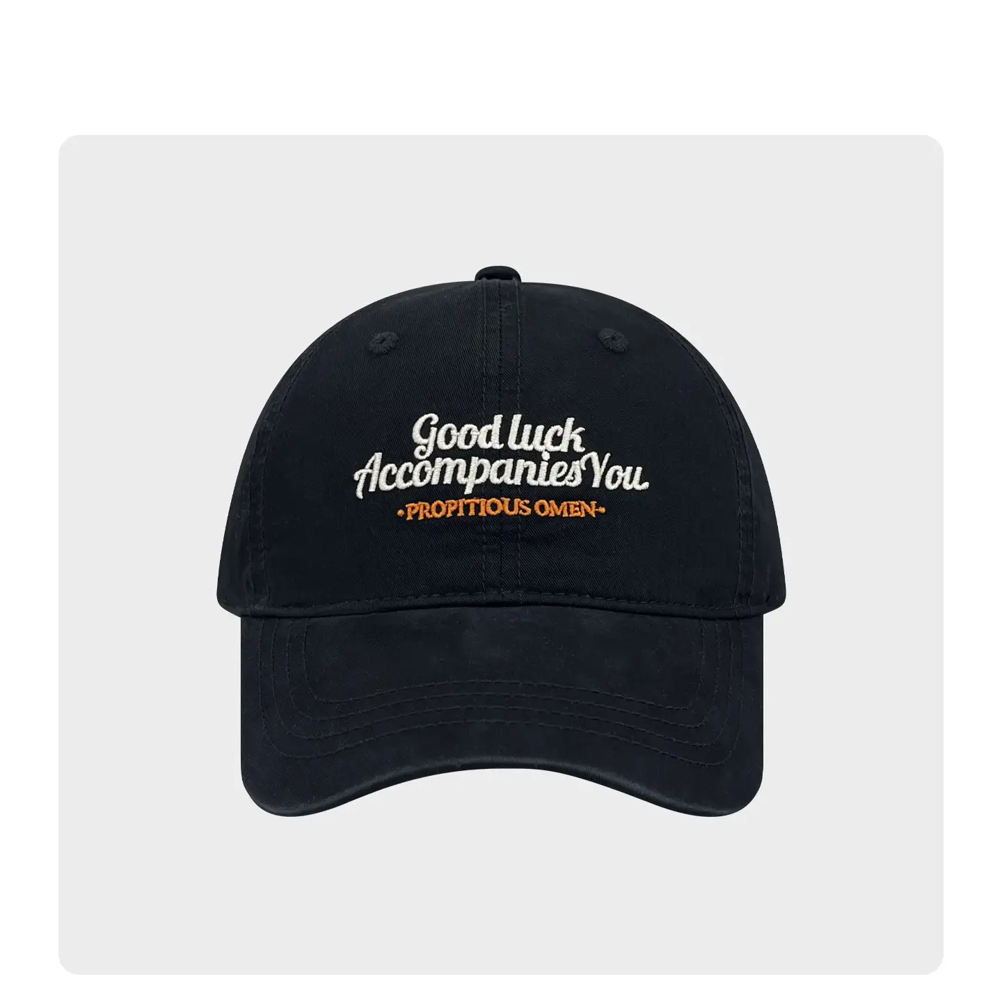 Women Washed Letter Embroidery Cap Navy 2025 - Image 5