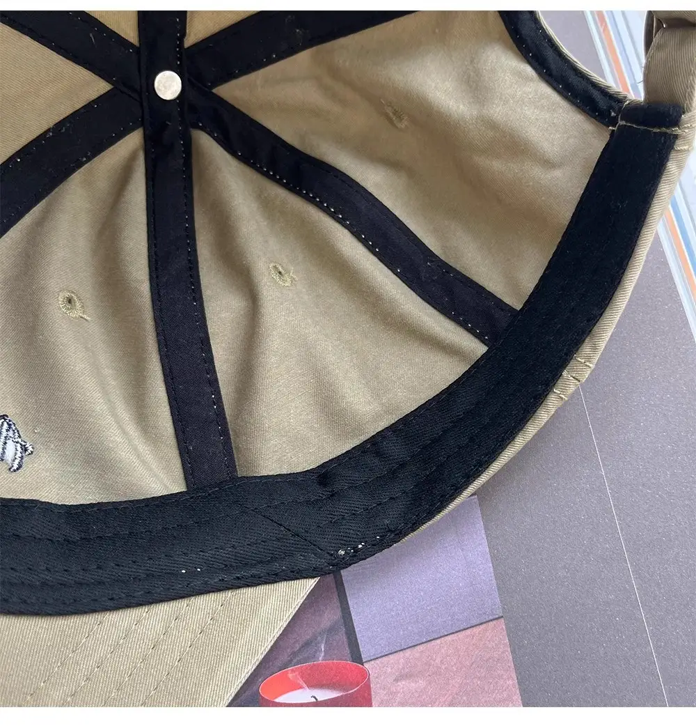 Women Washed Letter Embroidery Cap Navy 2025 — feature 9