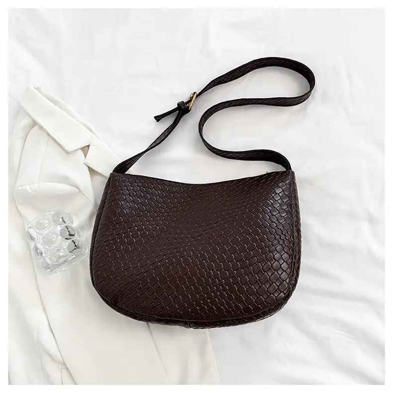 Black Croc-Textured Crossbody Bag for Women — feature 18
