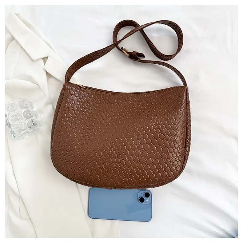 Black Croc-Textured Crossbody Bag for Women — feature 23
