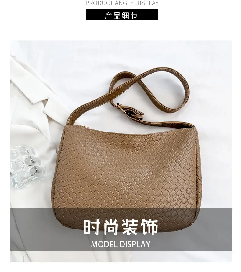 Black Croc-Textured Crossbody Bag for Women — feature 3
