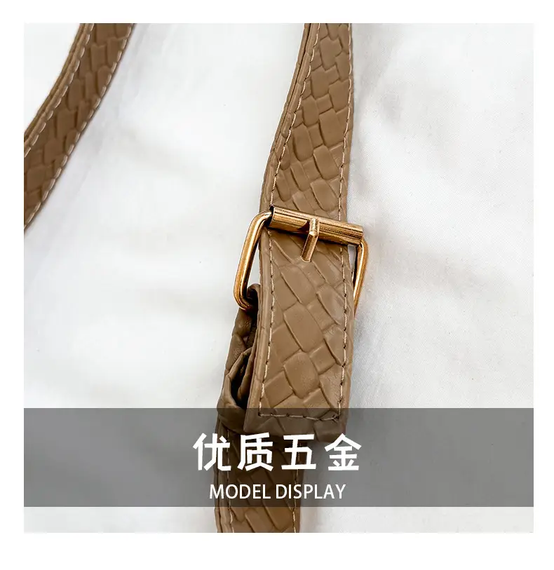 Black Croc-Textured Crossbody Bag for Women — feature 6