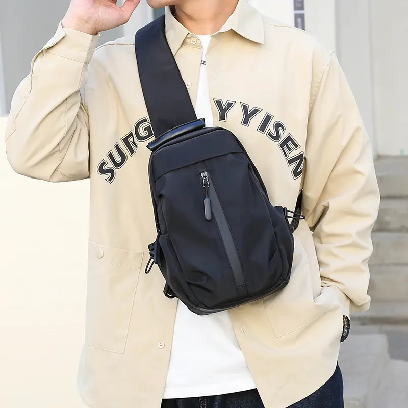 Men's Black Waterproof Crossbody Backpack with 3 Colors - Image 6