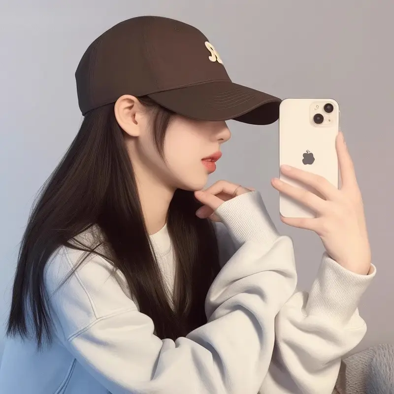 Women Face-Slimming Duckbill Cap with Wide Brim