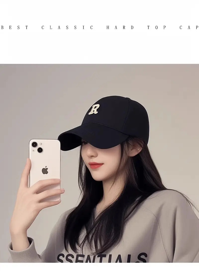 Women Face-Slimming Duckbill Cap with Wide Brim — feature 5