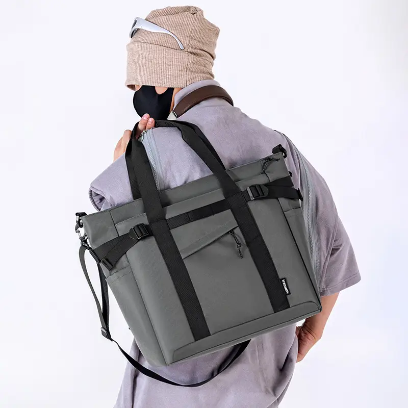 Japanese Style College Student Crossbody Bag Large Capacity Solid Color Tote Bag Commuter Bag - Image 5