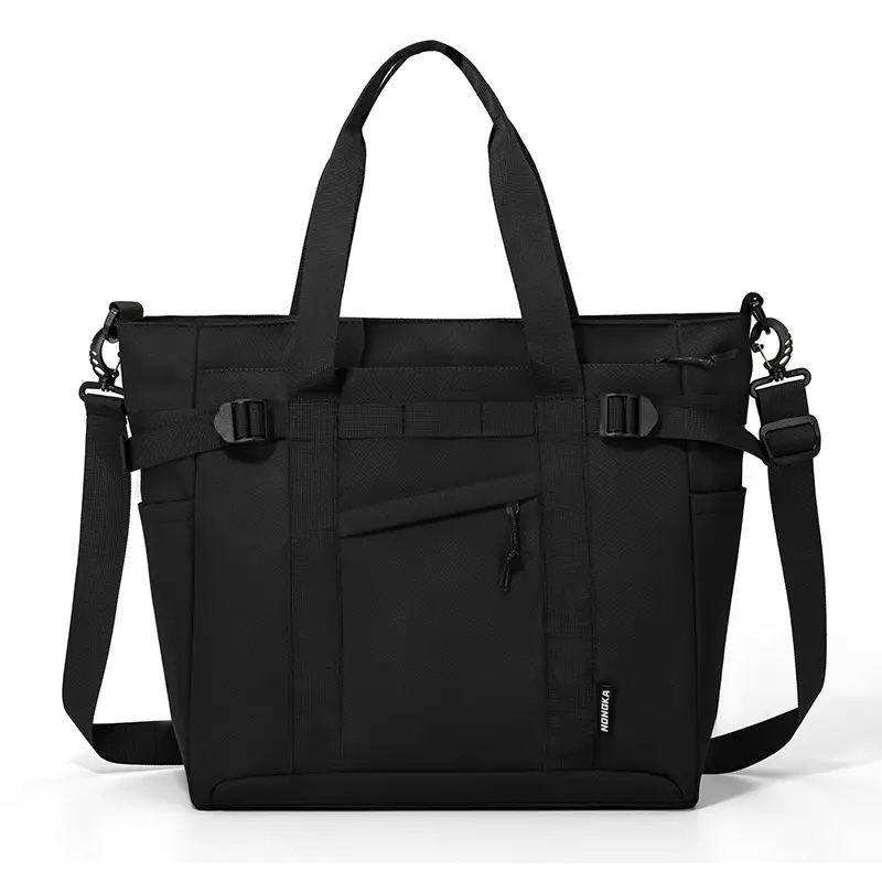 Japanese Style College Student Crossbody Bag Large Capacity Solid Color Tote Bag Commuter Bag - Image 8