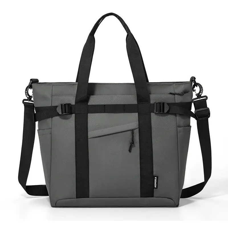 Japanese Style College Student Crossbody Bag Large Capacity Solid Color Tote Bag Commuter Bag - Image 2