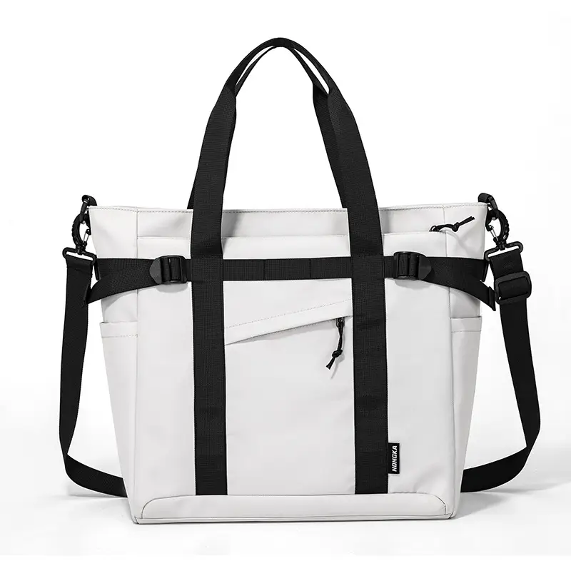 Japanese Style College Student Crossbody Bag Large Capacity Solid Color Tote Bag Commuter Bag - Image 3