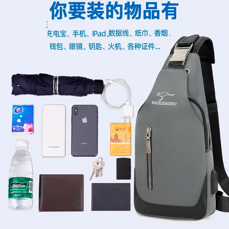 Men's Korean Style Crossbody Bag Canvas Oxford Cloth - Image 6