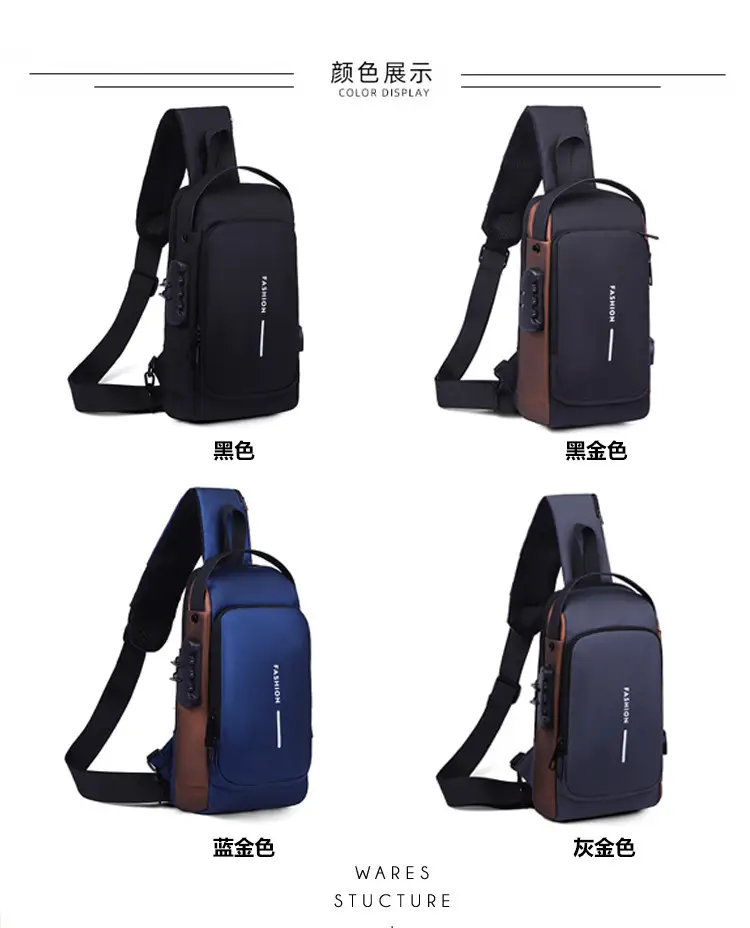 Crossbody Password Lock Bag Men Women Anti Theft — feature 8