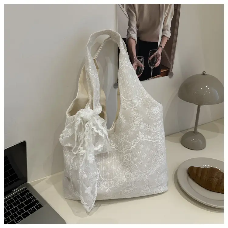 White Lace Shoulder Bag for Women Summer Use — feature 10