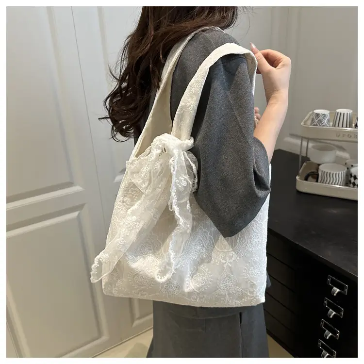 White Lace Shoulder Bag for Women Summer Use — feature 12